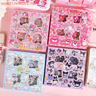 Onehome สติกเกอร์ ลาย Kawaii Kulome Cinnamoroll Melody สําหรับตกแต่งสมุด DIY 100 แผ่น