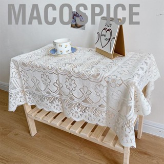 Macospice Lace Tablecloth Hollow Pattern Soft Comfortable Simple Decorative Background Cloth for Home Cafe