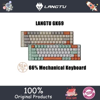 Langtu GK69 คีย์บอร์ดไร้สาย 66% RGB