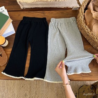 2023 autumn and winter New Korean style childrens pants girls leggings cotton pit horn pants childrens stretch horn pants WHSO