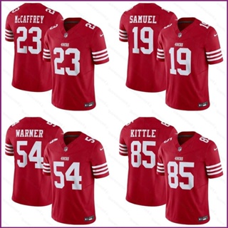 เสื้อกีฬาแขนสั้น ลายทีม YX NFL San Francisco Warner McCaffrey Samuel Kittle F.U.S.E. 49ers เสื้อยืดกีฬาฟุตบอล พลัสไซส์