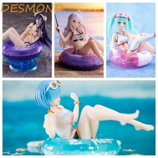 Desmond ฟิกเกอร์ PVC รูปการ์ตูนอนิเมะ Hatsune Miku Aqua Float ชุดว่ายน้ํา สําหรับเด็กผู้หญิง