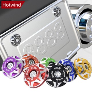 Hotwind ฝาครอบสกรูป้ายทะเบียนรถจักรยานยนต์ CNC 6 มม. อุปกรณ์เสริม สําหรับรถจักรยานยนต์ไฟฟ้า สกูตเตอร์ L3X1 1 ชิ้น