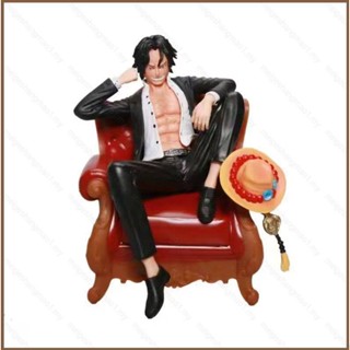 ใหม่ โมเดลฟิกเกอร์ One Piece Ace Suit Action Figure เหมาะกับของขวัญ สําหรับตกแต่งบ้าน โซฟา ของเล่นเด็ก