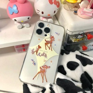 เคสโทรศัพท์มือถือนิ่ม ลายกวางน่ารัก สําหรับ iPhone 13 pro max 12 pro 12 pro max 11 pro max se2020 7 8 Plus x xr xs xsmax 11