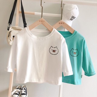 พร้อมส่ง ขายดี เสื้อยืดลําลอง แขนยาว คอกลม ลายการ์ตูน สไตล์เกาหลี ญี่ปุ่น แฟชั่นฤดูใบไม้ผลิ สําหรับเด็กผู้ชาย 2020