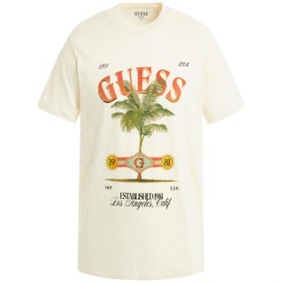 Guess เสื้อยืดคอกลม แขนสั้น สไตล์เรโทร แฟชั่นฤดูร้อน สําหรับผู้ชาย