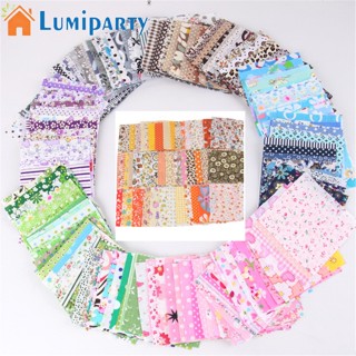 Lumiparty ผ้าฝ้าย ลายดอกไม้ แฮนด์เมด สําหรับเย็บผ้า งานฝีมือ Diy (10 X 10 ซม.) 50 ชิ้น