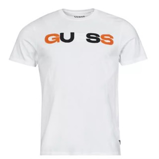 Guess เสื้อยืดแขนสั้นลําลอง คอกลม ผ้าฝ้าย สําหรับผู้ชาย