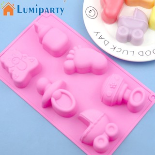 Lumiparty แม่พิมพ์ซิลิโคน รูปหมี 6 ช่อง สําหรับทําพุดดิ้ง ช็อคโกแลต เยลลี่ แฮนด์เมด Diy