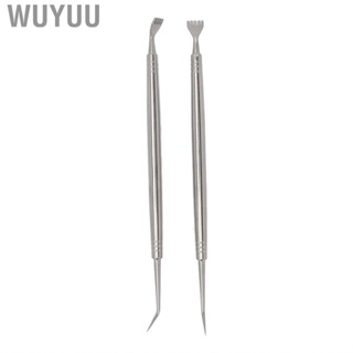 Wuyuu 2 Metal Eyelash Comb Separator Coloring Tool Stainless Steel