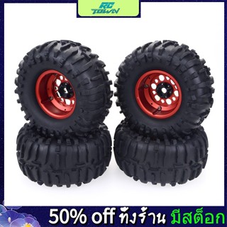 Rctown ล้อยางรถบรรทุกไต่หินบังคับ 2.2 นิ้ว 120 มม. 1/10 สําหรับ Redcat HPI FTX Mauler TRAXXAS TRX4 RGT 4 ชิ้น