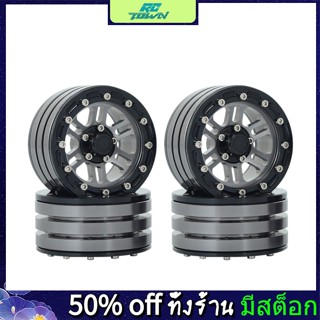 Rctown ขอบล้อรถไต่หินบังคับ 1/10 1.9 นิ้ว สีดํา สําหรับ SCX10 F350 D90