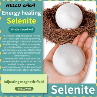 Selenite 🔮หินปูนปลาสเตอร์ธรรมชาติ ทรงกลม คริสตัล หินบําบัด มงกุฎจักระ สีโปร่งใส สําหรับตกแต่งบ้าน