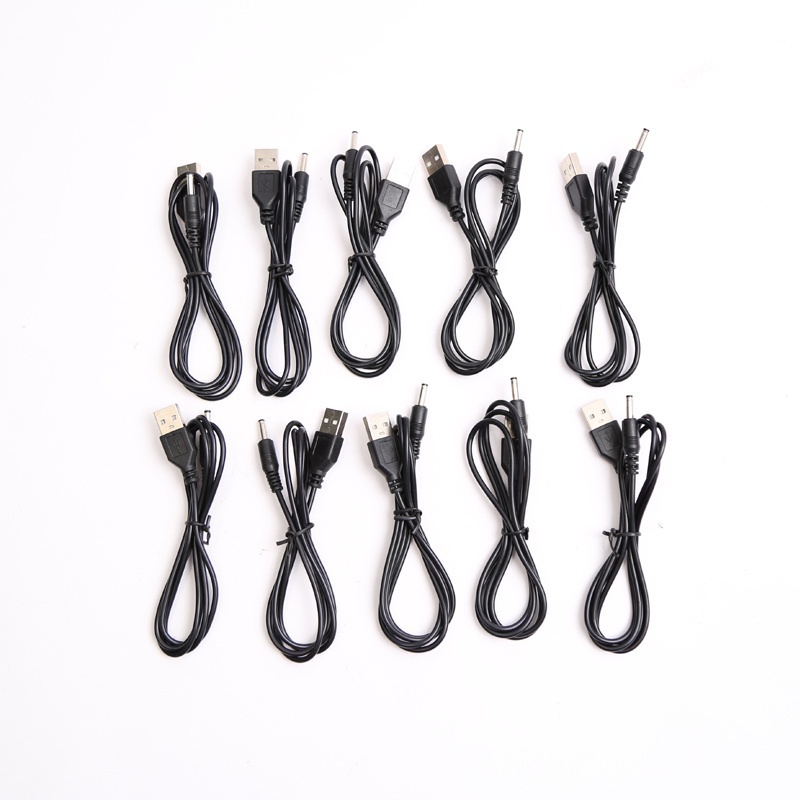 2/5/10pcs 3.5 มม.สาย USB/ลวด 1.2 M ยาวสําหรับเครื่องนวดบําบัดกระชับสัดส่วนเชื่อมต่อเครื่องกายภาพบําบัดหรือหน่วย TENS