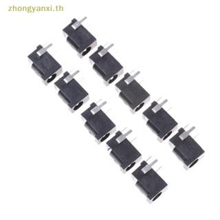 Yanxi ซ็อกเก็ตแจ็คเมาท์ PCB DC 3 Pin 3.5 มม. x 1.3 มม. สีดํา 10 ชิ้น