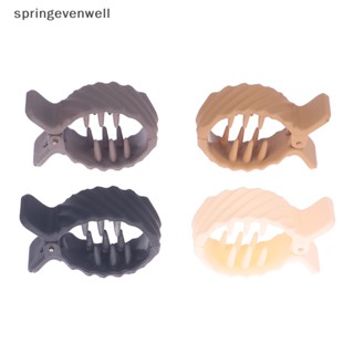 [springevenwell] กิ๊บติดผมหางม้า ทรงกลม รูปหัวฉลาม สําหรับผู้หญิง 1 ชิ้น