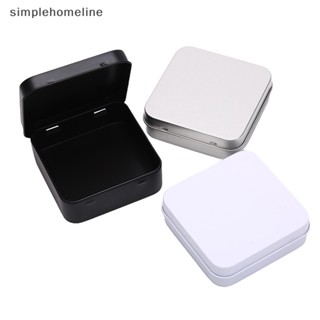 [simplehomeline] กล่องโลหะดีบุก ทรงสี่เหลี่ยม ขนาดเล็ก สําหรับใส่เครื่องประดับ พร้อมส่ง