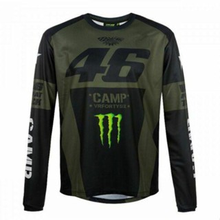 เสื้อกีฬาแขนยาว VR46 สําหรับผู้ชาย เหมาะกับการขี่รถมอเตอร์ไซค์วิบาก กลางแจ้ง