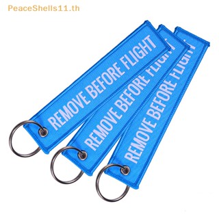 Peaceshells พวงกุญแจโพลีเอสเตอร์ ปักลายข้อความ 13*3 ซม.