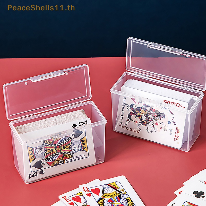 Peaceshells กล่องพลาสติกใส PP สําหรับใส่การ์ดเกมโป๊กเกอร์
