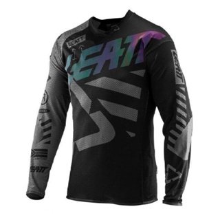  เสื้อกีฬาแขนยาว ลาย LEATT Motor Motocross Jersey DH Downhill Off Road สําหรับจักรยานเสือภูเขา