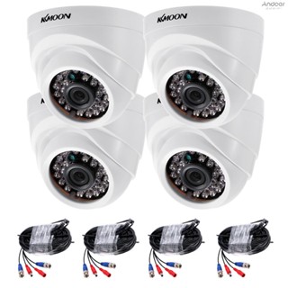 กล้องวงจรปิดโดม IR CCTV 4*1080P 2000TVL AHD และสายเคเบิลเฝ้าระวัง 4*60 ฟุต รองรับ IR-CUT Night Vision 24 ชิ้น โคมไฟอินฟราเรด 1/2.9 นิ้ว CMOS เพื่อความปลอดภัยในบ้าน