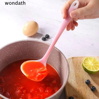 Wonda ทัพพีตักซุป ซิลิโคน ทนความร้อน 8.2*2.5 นิ้ว สีเขียว แดง ส้ม สําหรับร้านอาหาร 1/4