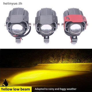 Helinyue เลนส์โปรเจคเตอร์ ไฟสปอตไลท์ LED 9-85V 32W สีเหลือง สีขาว สําหรับรถยนต์ รถจักรยานยนต์ 1 2 ชิ้น