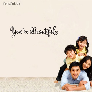 Fengfei สติกเกอร์กระจก ลายตัวอักษร With Youre สวยงาม สําหรับติดตกแต่งผนังบ้าน หน้าต่าง ห้องนั่งเล่น 1 ชุด