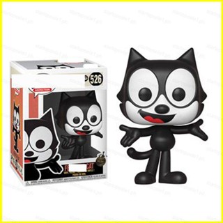 Yyds FUNKO POP Felix the Cat โมเดลตุ๊กตาฟิกเกอร์ Q Version Black Cat ของเล่นสําหรับเด็ก เก็บสะสม ของขวัญ