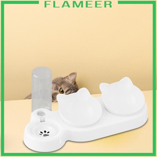 [Flameer] 3 in 1 ชุดชามใส่อาหารเปียก และแห้ง พร้อมขวดน้ํา 500 มล. สําหรับสัตว์เลี้ยง สุนัข แมว