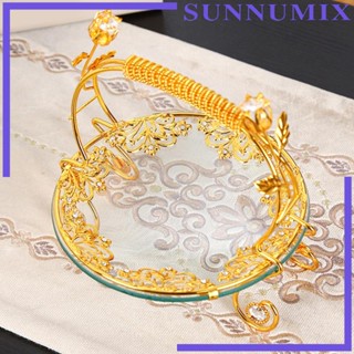 [Sunnimix] จานใส่ผลไม้ สไตล์ยุโรปวินเทจ พร้อมที่จับ สําหรับวันหยุด งานแต่งงาน