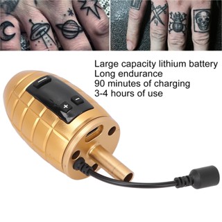 Fun IN ควบคุมนิ้ว Tattoo แบตเตอรี่ Grip LCD Power Supply Handle สำหรับอินเทอร์เฟซ RCA มอเตอร์เครื่อง