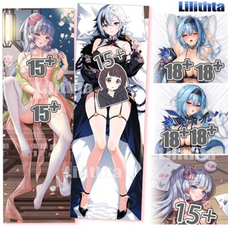 ปลอกหมอน พิมพ์ลายการ์ตูนอนิเมะ Dakimakura Genshin Impact Kamisato Ayaka and Arlecchino Game แฮนด์เมด