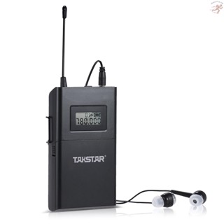 Hlluth TAKSTAR WPM-200R UHF เครื่องรับสัญญาณเสียงไร้สาย หน้าจอ LCD 6 ช่องทาง 50 เมตร พร้อมหูฟังอินเอียร์