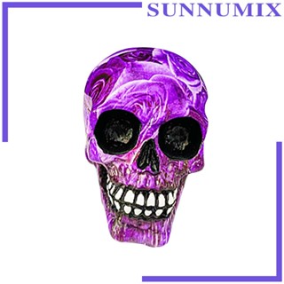 [Sunnimix] โมเดลหัวกะโหลกเรซิ่น อเนกประสงค์ ขนาด 11.5x8x9 ซม. สําหรับตกแต่งบ้านผีสิง บาร์