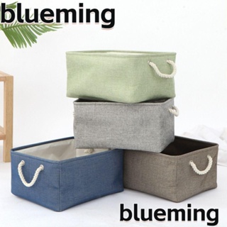 Blueming2 ตะกร้าเก็บชุดชั้นใน ถุงเท้า ผ้าลินิน แบบพับได้ ทนทาน สําหรับเด็ก