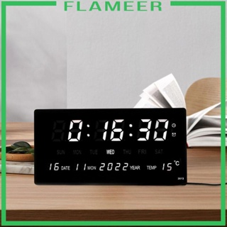 [Flameer] นาฬิกาปลุกดิจิทัลตั้งโต๊ะ LED สําหรับห้องนอน ห้องนั่งเล่น ห้องโถงผู้ใหญ่