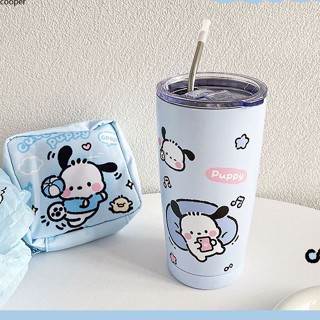 【พร้อมส่ง】ถ้วยเก็บความเย็น Sanrio Pacha Dog Winnie 550ml ถ้วยน้ำฟางความจุสูงน่ารัก 304 สแตนเลสคุณภาพสูง