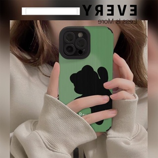 เคสโทรศัพท์มือถือ ซิลิโคน ลายหมี เงา สําหรับ Iphone 14 13Promax 12 11 6S Xr 7Plus