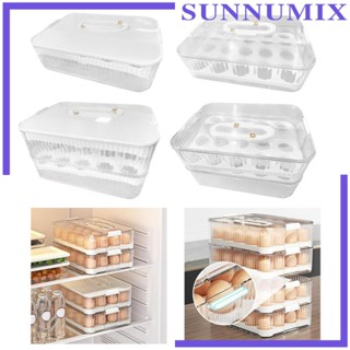 [Sunnimix] กล่องใส่ไข่ วางซ้อนกันได้ ประหยัดพื้นที่ สําหรับตู้เย็น