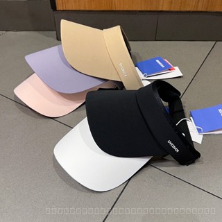 0828YWBH Summer Ice Silk Sun Protection Visor Cap Mens and Womens Outdoor Sports Running Peaked Cap Japan Uvcut Sun Hat Sun Protection防晒 B5CG