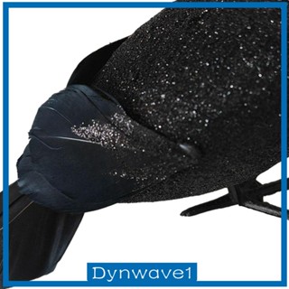 [Dynwave1] อีกาขนนกแฮนด์เมด สีดํา สําหรับตกแต่งปาร์ตี้ฮาโลวีน ในร่ม กลางแจ้ง