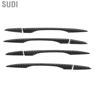 Sudi 8Pcs Carbon Fiber Exterior Outer Door Handle  Cover Fit For Honda Civic 2016 2017 2018 2019 Car style