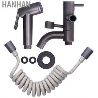 Hanhan Water Faucet Grey Tap Good Sealing with Bidet Sprayer for Bathroom Home Balcony