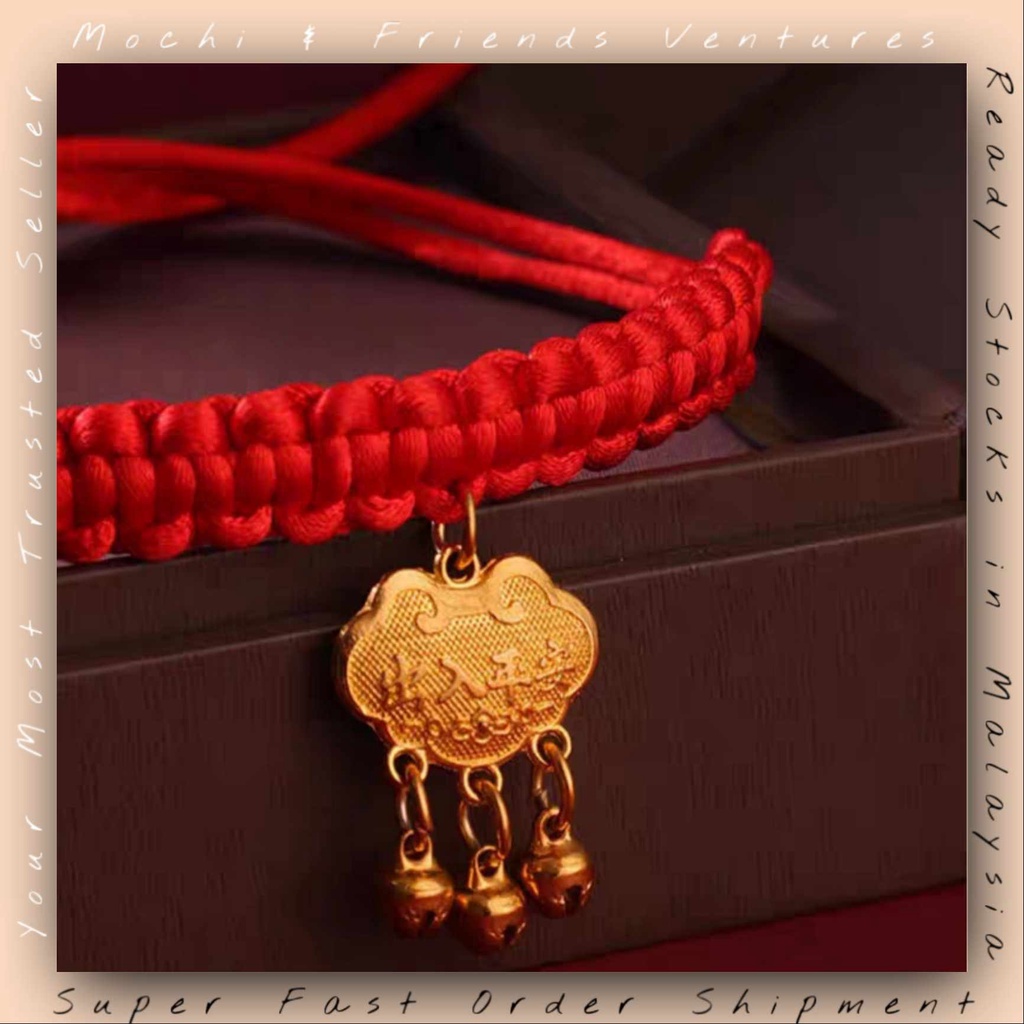 MNF Longevity Lock Collar Non-struling ปรับปลอกคอสัตว์เลี้ยง Lucky Cat ปีใหม่จี้แมวคอสุนัข Ac