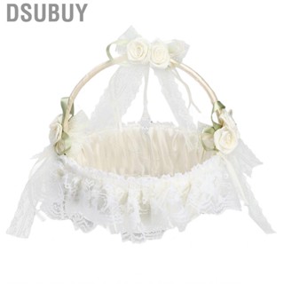 Dsubuy Wedding White Flower  Sufficient Lace Edge Elegant Romantic Bask