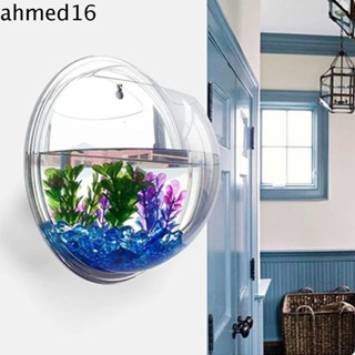 Ahmed ชามแขวนผนัง อะคริลิคใส รูปปลาทอง 3D สําหรับแขวนตู้ปลา