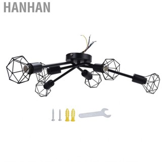 Hanhan E14 3 Head Ceiling Lamp Holder Base Hollow Wrought Iron Fixture New